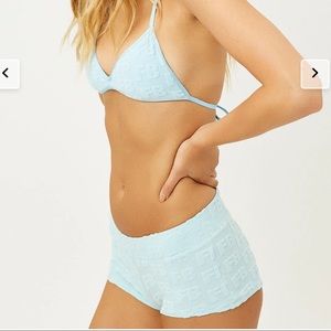 NWT Frankie’s Bikini Set blue terry